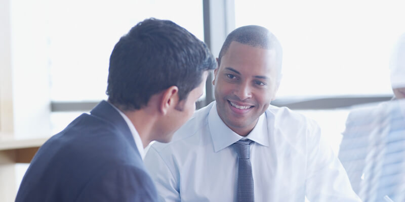 smiling professional business meeting